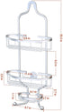 Shower Caddy Over Shower Head,Ewaiira Hanging Shower Caddy Bathroom 3 Tier Shower Caddy Shower Organizer Hanging Shower Caddy Over Shower Head No Rust