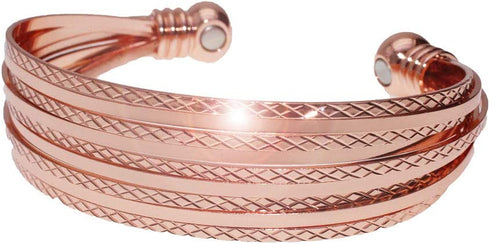 LONGRN Copper Bracelet Used for Arthritis - a Copper Magnetic Bracelet with 2 Magnets for Men and Women to Effectively Relieve Joint Pain.