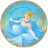Cinderella Themed Party Supplies: Bundle Includes Round Dinner Paper Plates and Napkins for 16 People
