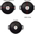 Jim Beam 12'' Pre Seasoned Heavy Duty Construction Cast Iron Grilling Wok, Griddle and Stir Fry Pan