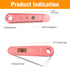 Smart Guesser Digital Meat Thermometer with Backlight for Kitchen Cooking-Instant Read Food Thermometer for Meat, Deep Frying, Baking,Grilling BBQ-Pink, (UIE-OT-104)