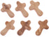 Zuluf Six Small Olive Wood Crosses The Holding Crosses From Israel | Handheld, Comforting Design for Clutching, Clinging With 6 Holy Land Certificates 6cm / 2.5 Inch Each Cross - CRS095