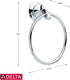 DELTA Linden Towel Ring, Chrome, Bathroom Accessories, 79446 3.38 x 7.50 x 8.88 inches