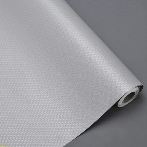 Premium Shelf Liner Non-Slip Drawer Liner No Stick Washable Fridge Mat Water-Poof for Kitchen Cabinet Shelf 12 Inches ×15 Feet - Grey
