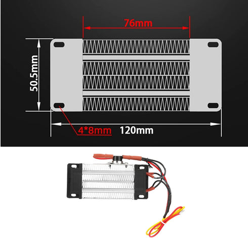 PTC Air Heater PTC Ceramic Air Heater 110V 200W/300W Insulated PTC Heater Ceramic Aluminum Tube Air Heater Heating Element (110V300W)