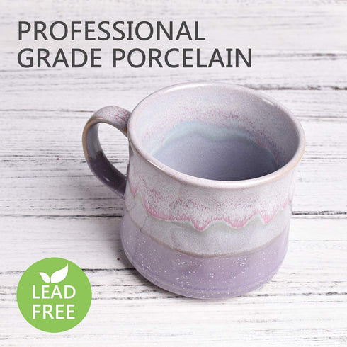 Bosmarlin Large Ceramic Coffee Mug, Big Tea Cup for Office and Home, 21 Oz, Dishwasher and Microwave Safe, 1 PCS (Purple)