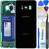 LUVSS Rear Glass for Samsung Galaxy S8 SM-G950 Back Glass Panel Replacement + Camera Glass Cover Case Housing + Repair Manual DIY Tools Kit (Black)