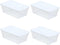 Sterilite Storage Box 13.5" X 8.3" X 4.8", 6 Qt. Clear - Pack of 4