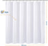 N&Y HOME Extra Wide Fabric Shower Curtain or Liner 108 x 72 inches, Hotel Quality, Washable, Water Repellent, Diamond Patterned White Bathroom Curtains with Grommets