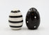 Appletree 2-3/4-Inch Black and White Egg Shape Salt and Pepper