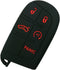 Coolbestda Rubber Smart 5 Buttons Key Fob Cover Remote Case Keyless Protector Jacket for 2018 2019 2020 2021 Jeep Grand Cherokee Compass Dodge Challenger Charger Dart Durango Journey Chrysler 300 200
