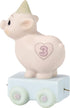 Precious Moments, Heaven Bless Your Special Day, Birthday Train Age 3, Bisque Porcelain Figurine, 142023,Multicolor