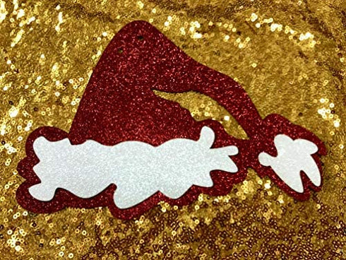 Santa I Know Him Banner Red Glitter - Buddy The Elf Party Supplies, Grinch Cutout, Buddy Elf Decorations, Christmas Party Decorations, Santa Cutout, Santa Face Cutout, Christmas Mantle Home Decor