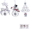 Laraine Christmas Tree Ornaments 3 Pieces 2021 Decorative Hanging Pendant of Car Charm Holiday Keepsake Gift Home Decor (Gift Set - B (2021))