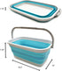 SAMMART 11.6L (3.06 Gallon) Collapsible Rectangular Handy Basket / Bucket (Bright Blue, 1)