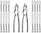 HIWARE Lobster Crackers and Picks Set, 10-Piece Crab Leg Cracker Tools - Stainless Steel Seafood Crackers & Forks Nut Cracker Set - Dishwasher Safe