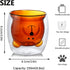 Aibiubiu Cute Bear Tea Cup Double Wall Insulated Glasses Tea Cup Bear Beer Mugs Coffee Mug Couple Glass Mugs Birthday Gifts Interesting Gifts(2Pcs Brown Bear)