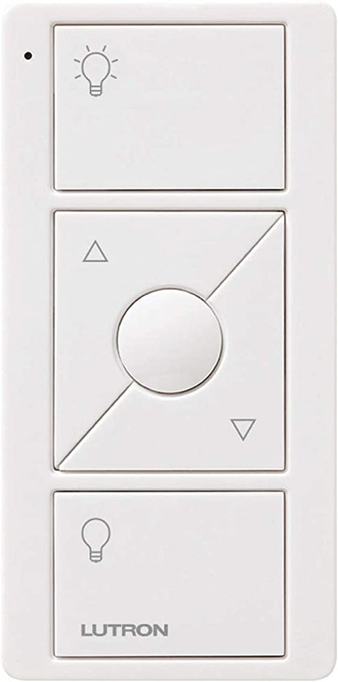 Lutron 3-Button with Raise/Lower Pico Remote for Caseta Wireless Smart Lighting Dimmer Switch, PJ2-3BRL-WH-L01R, White