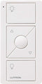Lutron 3-Button with Raise/Lower Pico Remote for Caseta Wireless Smart Lighting Dimmer Switch, PJ2-3BRL-WH-L01R, White