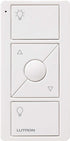 Lutron 3-Button with Raise/Lower Pico Remote for Caseta Wireless Smart Lighting Dimmer Switch, PJ2-3BRL-WH-L01R, White