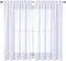 WPM WORLD PRODUCTS MART White Window Sheer Treatment Panels Beautiful Rod Pocket Voile Elegance Curtains Drapes for Living Room, Bedroom, Kitchen Fully Stitched, Set of 2 (White, 63" Inch Long)