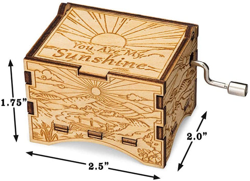 TheLaser'sEdge, You are My Sunshine, Personalizable Music Box, Laser Engraved Wood (Artistic Standard)