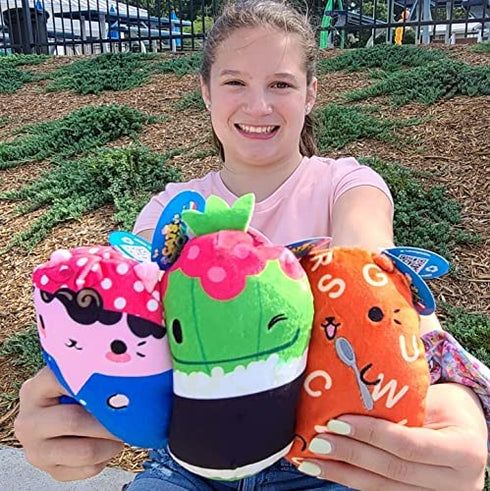 Cats vs Pickles - Pickle Maki - Chonk - 6" Amazon Exclusive Bean Filled Gold Wave Plushies! Collect These as Stocking Stuffers, Fidget Toys, or Sensory Toys - Great for Kids, Boys, & Girls!