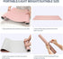AFRITEE Desk Pad Protector Mat - Dual Side PU Leather Desk Mat Large Mouse Pad Waterproof Desk Organizers Office Home Table Decor Gaming Writing Mat Smooth (Rose Pink/Silver, 35.4" x 17")