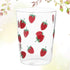 Hemoton 350ml Glass Cup Strawberry Pattern Drinking Cup Clear Glass Tea Cup Heat-proof Water Cup for Home Office (Red)