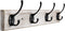 Coat Rack Wall Mounted,Flyisland Entryway Vintage Rustic Farmhouse Coat Rack Pinewood Hat Hanger Rack Zinc die-cast Hook for Entryway, Bathroom, Kitchen, Mudroom ,Bedroom (4 Dual Prong Hook, Black)