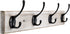 Coat Rack Wall Mounted,Flyisland Entryway Vintage Rustic Farmhouse Coat Rack Pinewood Hat Hanger Rack Zinc die-cast Hook for Entryway, Bathroom, Kitchen, Mudroom ,Bedroom (4 Dual Prong Hook, Black)