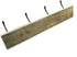 Coat Rack Wall Mounted,Flyisland Entryway Vintage Rustic Farmhouse Coat Rack Pinewood Hat Hanger Rack Zinc die-cast Hook for Entryway, Bathroom, Kitchen, Mudroom ,Bedroom (4 Dual Prong Hook, Black)