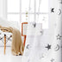 White Sheer Curtains for Bedroom - Silver Star Print Curtains 96 Inches Length Rod Pocket Sheer Panels Star Window Curtains for Living Room, 52 x 96 Inch, 2 Panels, Silver White, by FINECITY