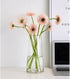 FUNSOBA Clear Glass Flower Vase with Gold Mouth for Centerpieces Home Wedding Decoration (1, Large 5.2" x 9.9œ)