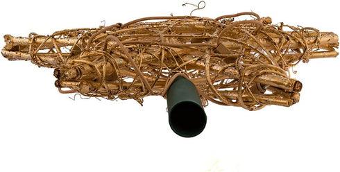 Kurt Adler 10 Light Indoor Rattan Gold Star Treetop