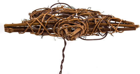 Kurt Adler 10 Light Indoor Rattan Natural Star Treetop