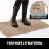 Gorilla Grip Durable All Weather Absorbent Doormat, Dries Quickly, Absorbs Up to 1.7 Cups of Water, Stain and Fade Resistant, Captures Dirt, Indoor and Outdoor Mats, Boot Scraper, 29x17, Beige