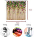HOOHAA Romantic Flower with Butterfly on Rustic Wooden Background Pink Flower Weeping Shower Curtain for Bathroom Decor 72 x 72 Inch
