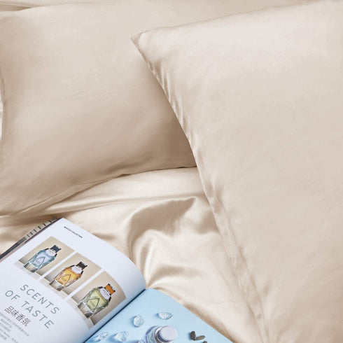 INSSL Silk Pillowcase for Women, Mulberry Silk Pillowcase for Hair and Skin and Stay Comfortable and Breathable During Sleep. (Taupe, 20"×26")