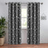 Anjee Kids Blackout Curtains for Bedroom Nursery 2 Panels Space Grey Stars Window Drapess 84 Inch Long Silver Foil Printed Thermal Insulated Living Room Darkening Playhouses, Space Gray 52x84 Inches