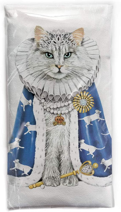 Mary Lake-Thompson Halloween Cat Queen Cotton Flour Sack Dish Towel