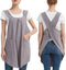 ENN&EEZY Japanese Linen Aprons for Women with Pockets Cross Back Cute Apron Dress for Gardening, Painting, Baking and Cooking