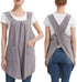 ENN&EEZY Japanese Linen Aprons for Women with Pockets Cross Back Cute Apron Dress for Gardening, Painting, Baking and Cooking