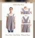ENN&EEZY Japanese Linen Aprons for Women with Pockets Cross Back Cute Apron Dress for Gardening, Painting, Baking and Cooking