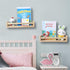 Nursery Bookshelf- Set of 2- Baby Floating Bookshelf or Book Shelf Organizer for Kids Nursery Decor,Wall Shelves for Kitchen Spice Rack,Pine Natural Wood