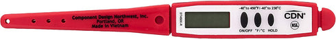 CDN DT450X-R Digital Pocket Thermometer Red, 7"