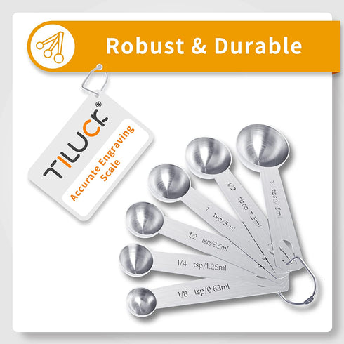 TILUCK Stainless Steel Measuring Cups & Spoons Set, Cups and Spoons,Kitchen Gadgets for Cooking & Baking (4+6)