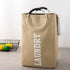 FROPACKZO 45L Collapsible Storage Laundry Hamper Folding Laundry Baskets laundry bag, With Metal handle, Bedroom Storage Toys Clothing Organization (Color : Beige)
