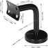High-PQ Heavy Duty Staircase Handrail Bracket Black Stainless Steel Wall Mount, 5 Pack Shelf Brackets Set with Base Flange Solid Cast Iron for Stairs Handrails, Railing, Guardrails, Satin Finish