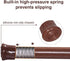 6 Pack Spring Tension Curtain Rod Adjustable Length for Kitchen, Bathroom, Cupboard, Wardrobe, Window, Bookshelf DIY Projects (Wood Grain - 6 Pack,15.7" to 28" Adjustable)